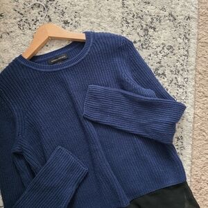 Banana Republic Knit Crewneck Sweater Cotton Blend Preppy City Chic Womens S